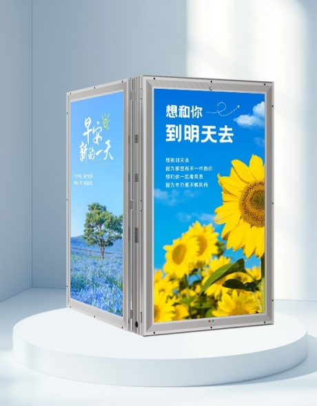 全铸铝600×1000双面LED灯杆屏